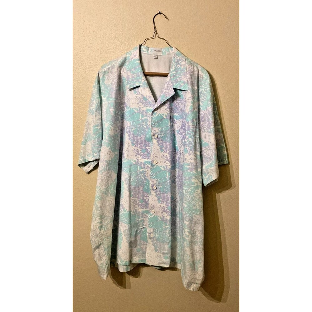 Vintage Fish Tales Marlin Men's Size XXL Button Up Short Sleeve Hawaiian Shirt